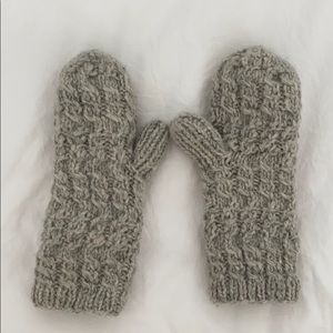 JCrew Gray Wool Mittens